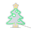 Neonskilt juletræ 121 LED 28 cm